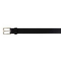 Black Bonded Leather 1 1/4" Garrison Belt w/ Nickel Plated Buckle (30" to 46")